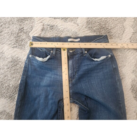 Levi’s Classic Straight Blue Denim Jeans  Size 29 Cotton Blend Stretch Dark Wash - Picture 9 of 10
